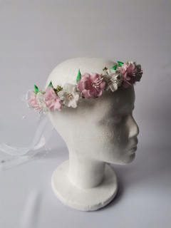Prvé sväté prijímanie - Veniec Communion White - Pink Hrušková kvetina