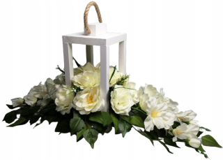 Tombstone kytica biele ruže 70 cm