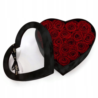 Darček na Valentína - Kytica, kvetinový box, čelenka, večná ruža Infinity Rose 10 cm
