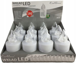 12 × vložka LED do Cortina Candles 11 cm