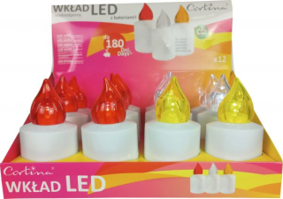 12 × LED kazetka pre Cortina Candles 12,5 cm
