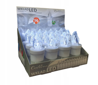 LED sviečka Cortina viedla svetlík na sviečku viac ako 75 hodín