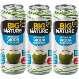 Kokosová voda s mladým kokosovým množstvom 3 x 520 ml