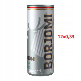 Minerálna voda môže 0,33 ml 12 ks. Borjomi môže