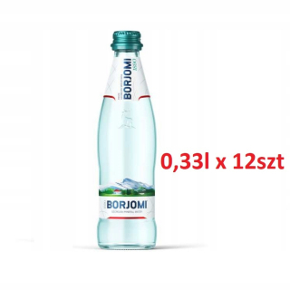 Minerálne vodné sklo 330 ml 12 ks Borjomi