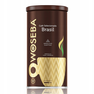 Zrnková káva -  Woseba Cafe Brasil 500g Bean Coure v Can
