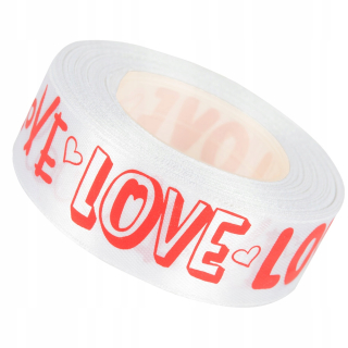 Darček na Valentína - Satin Ribbon Láska Valentína 25 mm/23 m