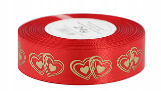 Darček na Valentína - Kovová satálna stuha 25 mm/22 MB, 2 roky