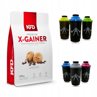 Gainer - X Gainer KFD Premium 1000Gr Chuť + Shaker Pro SM