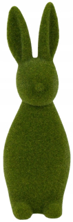 Veľkonočná dekorácia - Veľkonočný zajac Green Flocked Rabbit 15,5 cm