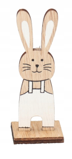 Veľkonočná dekorácia - Zając Easter Bunny Drevená 9,5 cm 1 ks