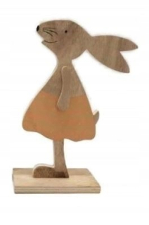 Veľkonočná dekorácia - Hare figurína drevená veľkonočná dekorácia zajačik 18 cm