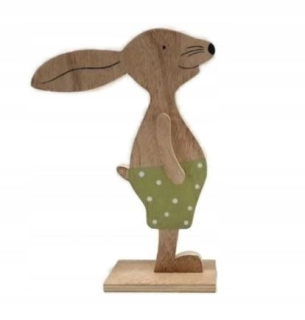 Veľkonočná dekorácia - Hare figurína drevená veľkonočná dekorácia Bunny19cm