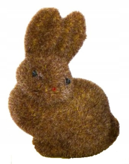 Veľkonočná dekorácia - Zajačik sediaci 4 cm Hare Veľkonočné králičie bronz