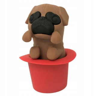 Tea Infuser dog pug v klobúku Invotis