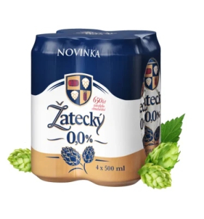 ZATECKY Nealkoholické pivo 4x500ml