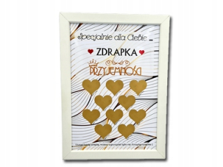 Škrabance kupóny milujú scratch darček rám