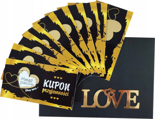 Darček na Valentína - Kupóny Scratch Card potešenie a váš vlastný textový darček