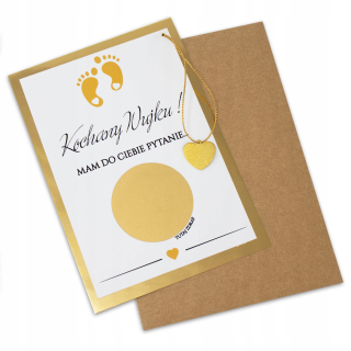 Doplnky na krst - Otázka poškriabanej karty pre dar otca Kmotra