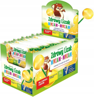 Zdravá Lollipop bez cukru Lemon Yum-Yam 40ks