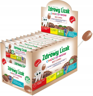 Zdravá Lollipop bez cukru Kakao Yum-Yam 40PCS