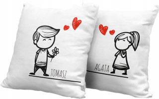 Darček na Valentína - Sada 2 vankúše pre páry na darček na Valentína