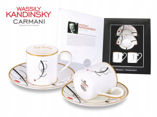 Sada 2 šálky espresso Wassily Kandinsky. Fajnový