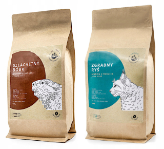 Zrnková káva -  Sada 2kg zrnitého kávy. Čerstvo pečené kayal