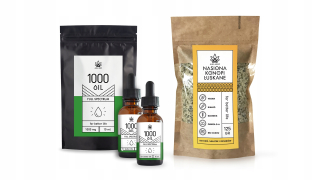 CBD - Sada 2x olej 10% CBD + CBD semien konope