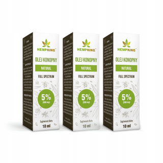 CBD - Set 3 x Hemp Kráľ Kráľ 5% CBD Oil 10ml