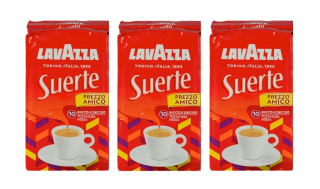 Káva mletá - SADA 3x250g talianskej mletej kávy Lavazza Suerte
