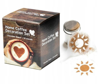 Set Cocoa Coffee Decoration Set. Šablóny a trepačky