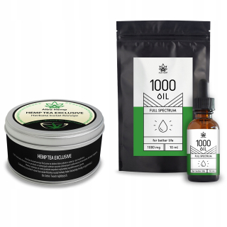 CBD - KIT Čaj 20G + CBD olej 10 ml Exkluzívny set
