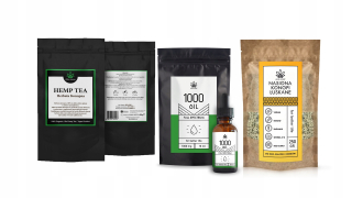CBD - ČAJ KONOPÍ + CBD OLEJ + SEMENA KONOPÍ