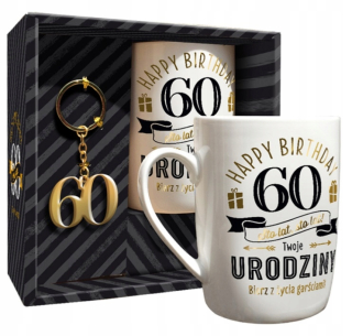 Sada hrnček + Keychain darček k 60. narodenín