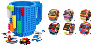Sada pohára + hodiniek pre LEGO / varianty
