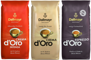 Zrnková káva - Dallmayr Crema Espresso 3x1 Kávová sada
