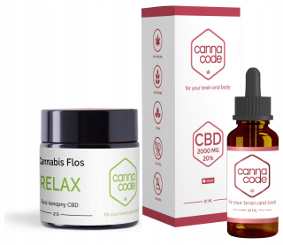 CBD - Sada lovecké oleja 20% + Susz CBD Relax Cannacode