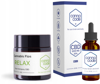 CBD - olej z konope kit + Susz CBD Relax Cannacode