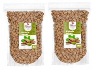 Sada solených pistácií 2 x 1kg pečené prírodné