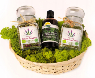 CBD - Set darčekový kôš Tea CBD CBD z konope
