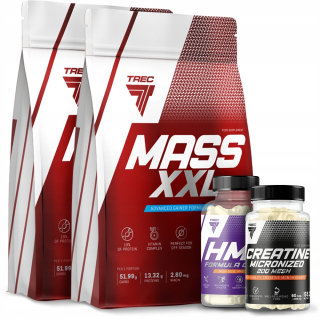 Gainer - Súprava TREC Mass XXL 2KG + Kreatín + HMB + vzorky