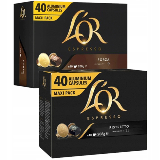 Kávové kapsule - SET XL MIX Kapsuly 80 ks. Lor L'alebo Nespresso
