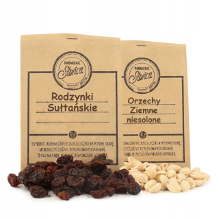 Orechy - Nastaviť nulové odpady Raisins 1000G + arašidy