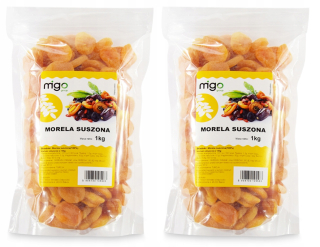 Sušené ovocie - SADA x2 marhule prírodne sušená 2 kg - JASNÁ