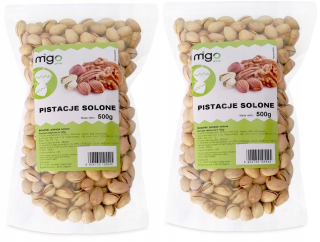 Orechy - Nastaviť x2 Pistachios pečené orechy 2x 500g