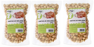 Orechy - Nastaviť X3 Pistachios Pečené orechy 3x 500g
