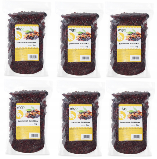 Sušené ovocie - Sada X6 Sušené brusnice bez konzervačných látok 6kg