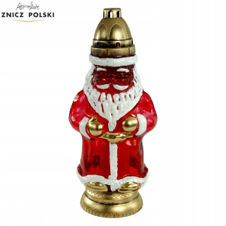 Sklenená sviečka vo forme Santa Claus mslampion