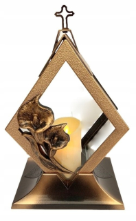 Sviečka diamant krásny vzor 35 cm zlato